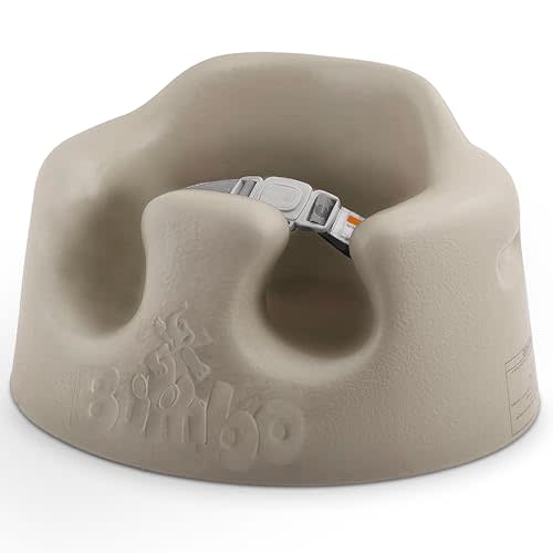 Bumbo Baby Floor Seat, Portable Infant Sit Up Activity and Eating Chair, Taupe