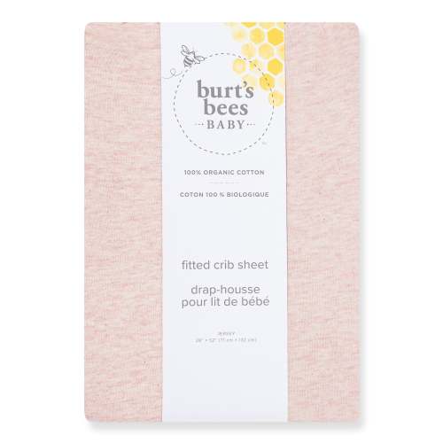 Solid Organic Cotton BEESNUG® Fitted Crib Sheet - Sandy Pink