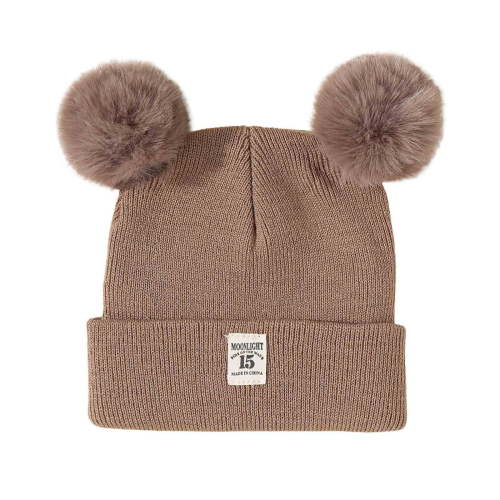 Staki Baby Boy Hats Baby Winter Hat with Cute Pom Pom Earflap Warm Fleece Lining Baby Beanie for Infant Toddler(Khaki,0-36 Months)