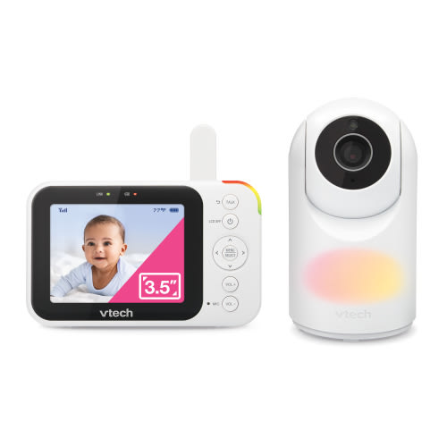 VTech 3.5" Digital Video Baby Monitor with Pan and Tilt and Night Light, VM4263 (White)