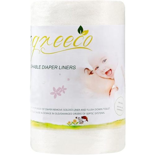 wegreeco Unscented Diaper Liners,Fragance Free and Chlorine Free - 100 Sheets Per Roll (1 Roll)