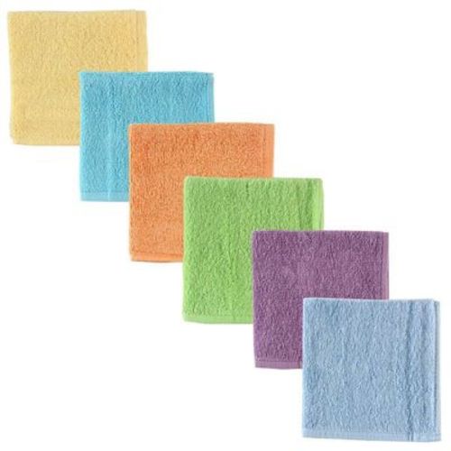 Luvable Friends Baby Unisex Super Soft Cotton Washcloths, Yellow, One Size