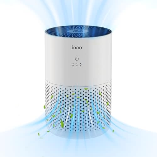 Air Purifiers for Home Large Room Pets Up to 600 Ft², 20dB Quiet Air Purifier for Bedroom, HEPA Air Purifier Cleaner with 360° Air Outlet, Removes Pets Hair (White)