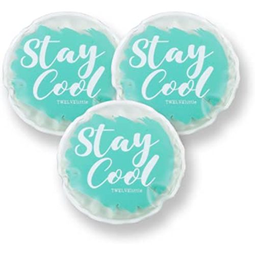TWELVElittle Stay Cool Ice Pack - Portable, Reusable Gel Ice Packs to Keep Bottles, Food or Snacks Fresh, Reduce Swelling, Soothe Breastfeeding Engorgement - 3 Pack