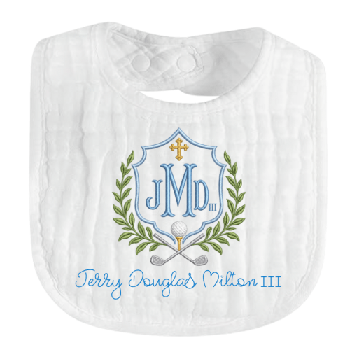 Victoria Milton- White Muslin Bib – AHA Designs