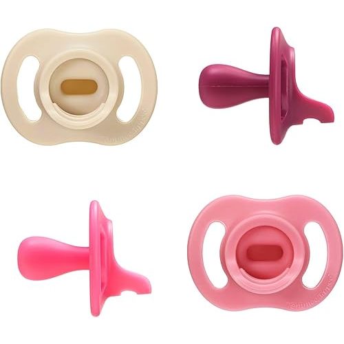 Tommee Tippee Ultra-Light StayPut Pacifier, One-Piece Silicone Design, 6-18m, 4 Pack