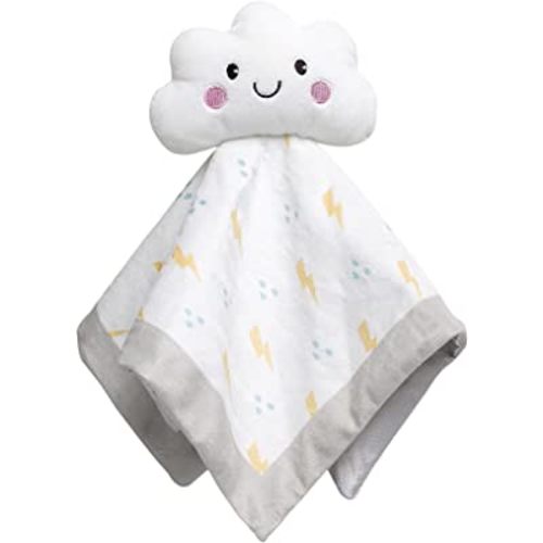 Pearhead Cloud Security Blanket, Soft Baby Lovey for Babies, Snuggle Toy Stuffed Animal, Newborn Infant and Toddler Security Toy, Baby Boy or Baby Girl Lovie, New Baby Gift, White Cloud Lovey