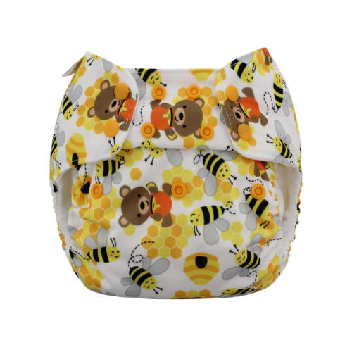 Blueberry One-Size Simplex All-In-One Diaper organic cotton stay-dry
