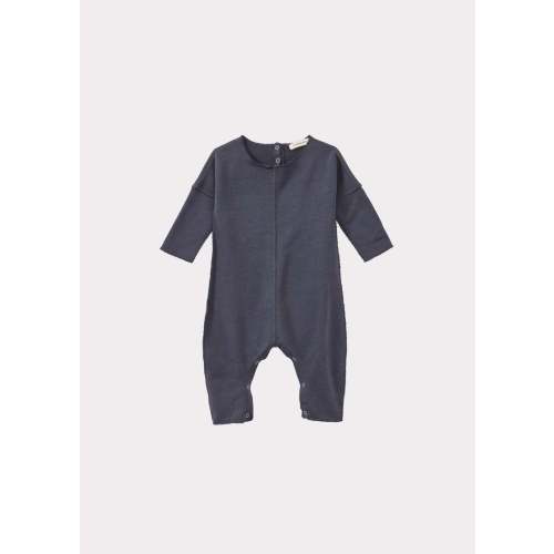 Kids Caramel SQUID BABY COTTON & BAMBOO ROMPER - CHARCOAL | Garmentory