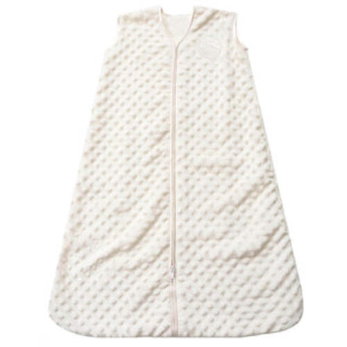 Cream Plushy Dot Velboa Wearable Baby Blanket - Small | HALO