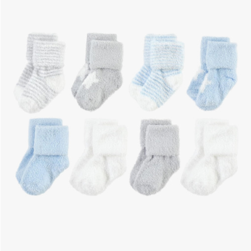 Hudson Baby Baby Girls' Cotton Rich Newborn and Terry Socks