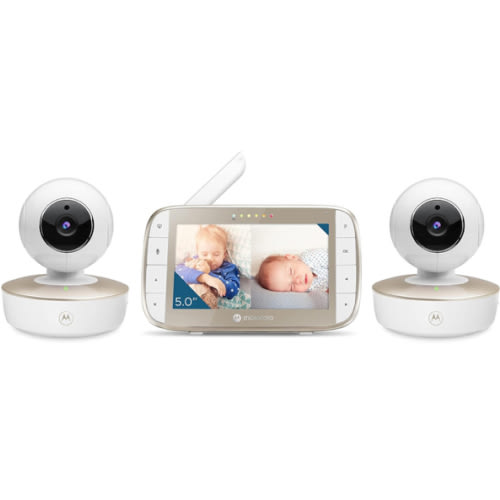 Amazon.com: Motorola VM50G - HD Wireless 2-Camera & 5" Screen 1000ft Range Video Baby Monitor W/ 2-Way Audio - Indoor/Outdoor Usage, Remote Pan/Tilt/Zoom, Room Temperature, Night Vision, & Split Screen Viewing : Baby