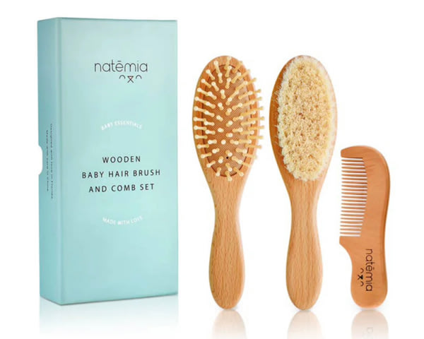 Wooden Hair Brush Set