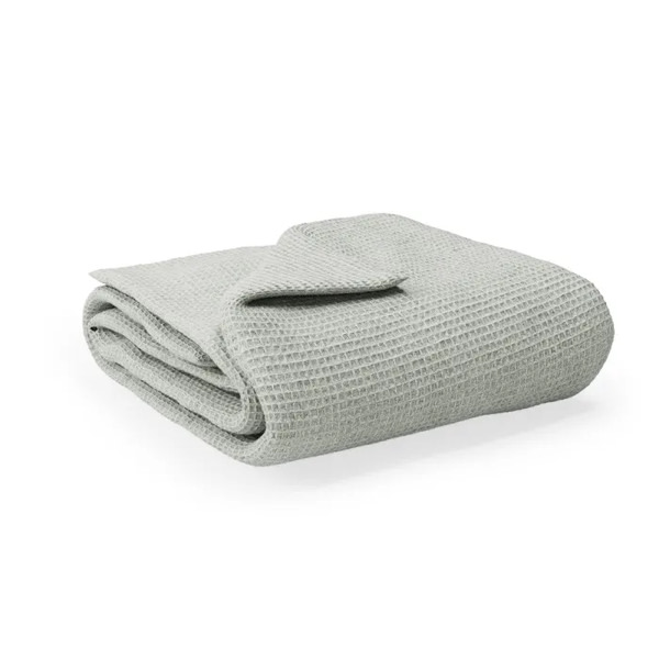Organic Waffle Baby Blanket - SAGE