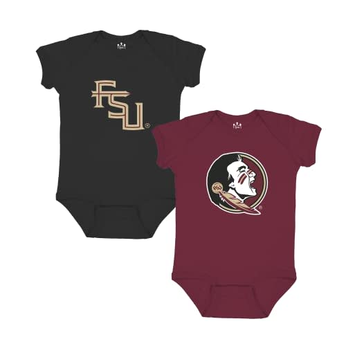 Little King NCAA FSU Bodysuit 2 Pack Short Sleeve - Size 0-3M