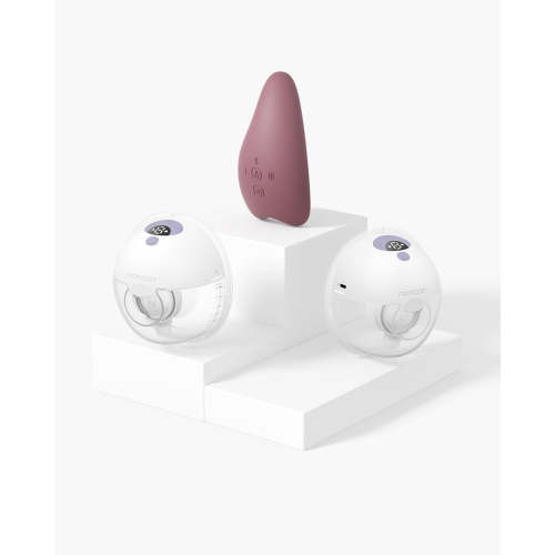 M5 Massager Bundle: Double M5 Wearable Breast Pump and One Breast Massager
