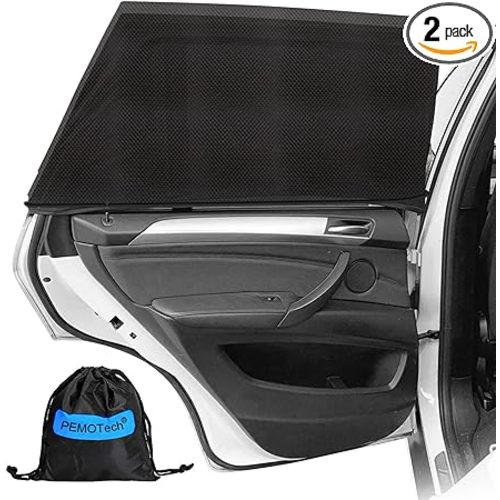 Car Window Shades, 2 Pack Car Side Window Sun Shades, UV Protection Breathable Mesh Baby Window Covers, Universal Fit Most (99%) of Cars, Privacy Protect for Kids,Family,Pets,Tints (27.2"x39.8") - L (27.2"x39.8")