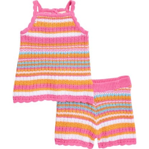 Jessica Simpson Open Stitch Tank & Shorts Set | Nordstromrack