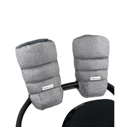 7AM Enfant Stroller Warmmuffs Gloves - Anti-Freeze Stroller Mittens for Handlebars, Water Repellent Hand Warmer Muff for Cold Weather, Plush Lined Stroller Warmmuffs | Winter Stroller Accessories