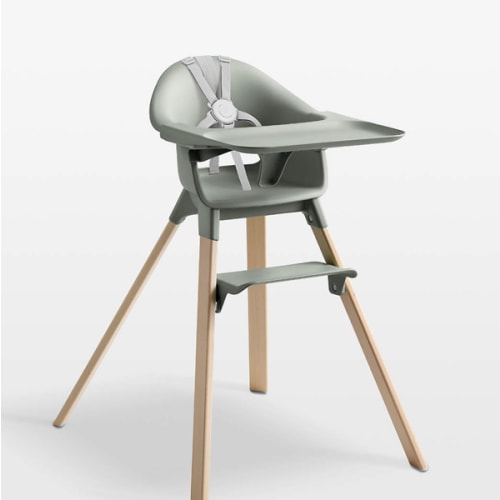 Stokke® Clikk Glacier Green High Chair with Adjustable Footrest