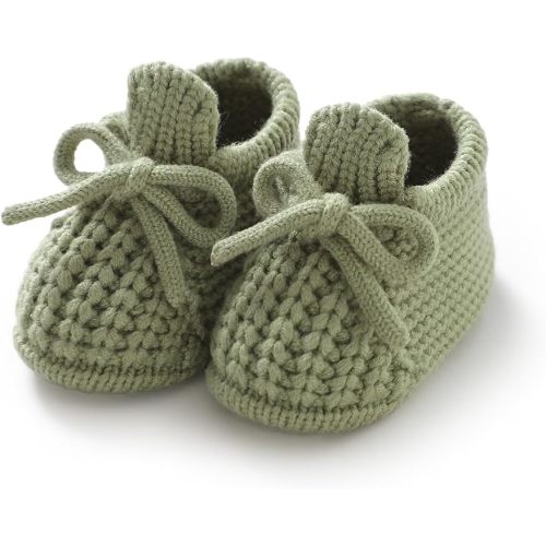 DovFanny Baby Booties Newborn Baby First Shoes Cozy Warm Knit Soft Booties for Toddler Infant Boy Girl