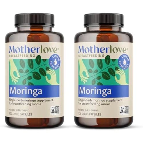 Motherlove Moringa (240 Capsule Value Size) Lactation Supplement to Support Breast Milk Supply—Non-GMO, Organic Herbs, Vegan, Kosher