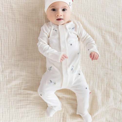 beary special delivery organic cotton magnetic parent favorite footie + hat set