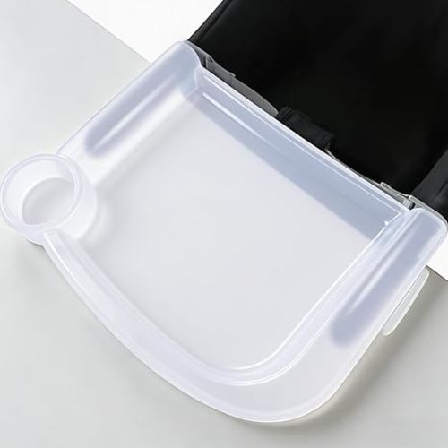 Clear Plastic Baby Dining Tray Compatible with Ingle-sina Fast Table Chair for Home & Restaurant Use, Portable Clip-On Feeding Tray for Hook-On High Chairs, Dishwasher Safe & BPA Free