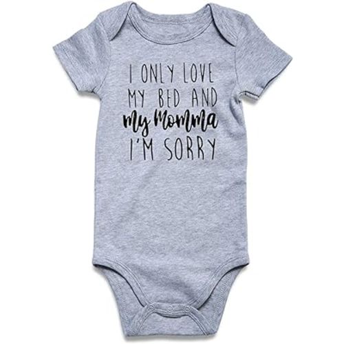 RAISEVERN Baby Boys Girls Clothes Infant Romper Newborn Bodysuits Funny Outfit 0-12 Months
