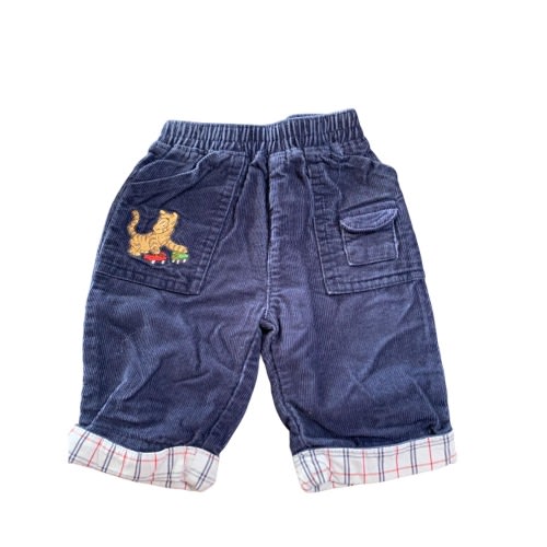 Vintage Classic Pooh Boys Infant Baby Size 3 months Blue Corduroy Tigger Embroidered Plaid Cuffed Hem