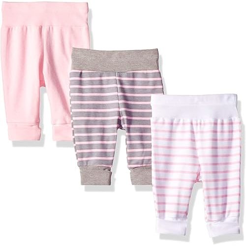 Hanes Pants, Flexy Soft Knit Pull-on Sweatpants, Stretch Joggers for Babies & Toddlers, 3-Pack