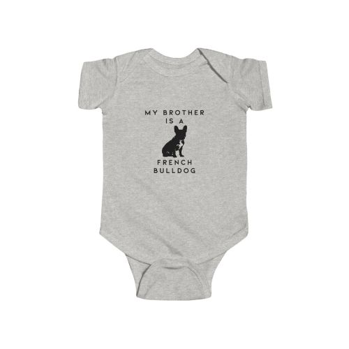 French Bulldog Baby Bodysuit, Cute Pet Sibling Outfit, Funny Gift for Dog Lovers, Infant Clothes, Newborn Baby Gift