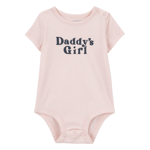 Baby Daddy's Girl Short-Sleeve Bodysuit - Pink - Carter's | Carter's