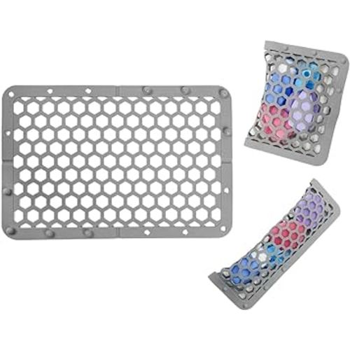Baby Bottles Dishwasher Bag,11.8" x 7.9"Large Silicone Dishwasher Bag for Small Items, Suitable for Bottle Accessories and Pacifier. (Grey)