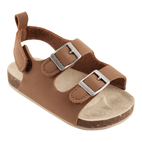 Brown Baby Buckle Faux Cork Sandals | Carter’s Oshkosh Canada
