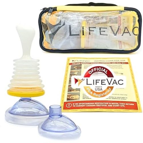 LifeVac Home Kit - Portable Suction Rescue Device, First Aid Kit for Kids and Adults, Portable Airway Suction Device for Children and Adults
