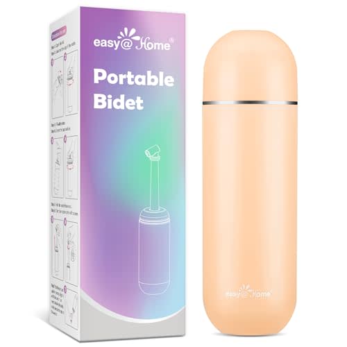 Easy@Home Portable Travel Bidet: Peri Bottle for Postpartum Care - Handheld Sprayer Kit with 380mL (12.8 oz) Capacity Bottle - Personal Hygiene Water Spray for Women & Men | BPA-Free | EPB-01 Brown