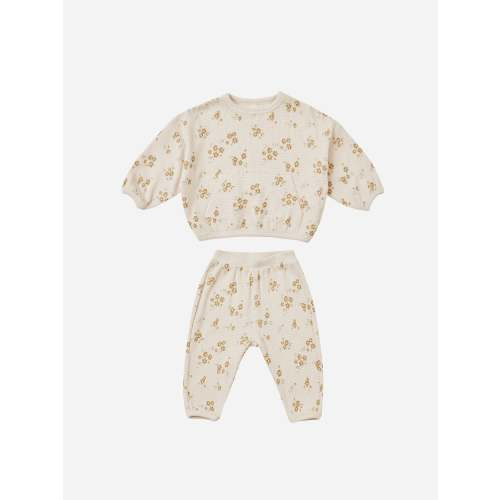 Waffle Slouch Set || Honey Flower