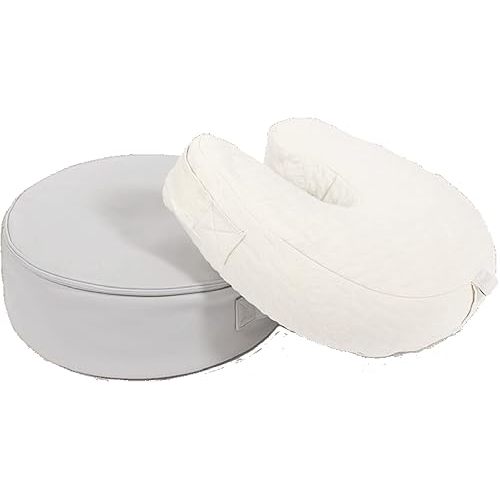 Ruggish Perch Convertible Nursing Pillow 17" x 7" + Case for Breastfeeding + Bottle Feeding + Tummy Time + Sitting Support + Pregnancy Support + Converts Perch into Floor Cushion (Grey)
