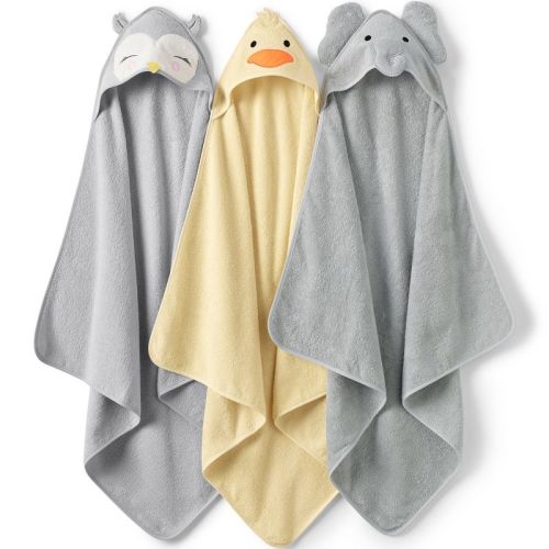 Lands' End Baby Hooded Towel - Bath Towel - Owl