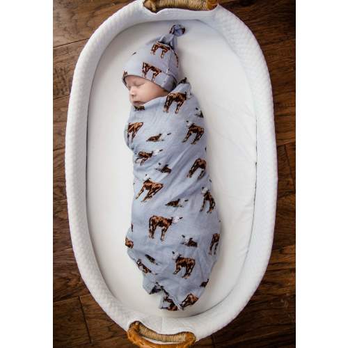 Hereford Bamboo Muslin Swaddle – Cowkid Clothing Company