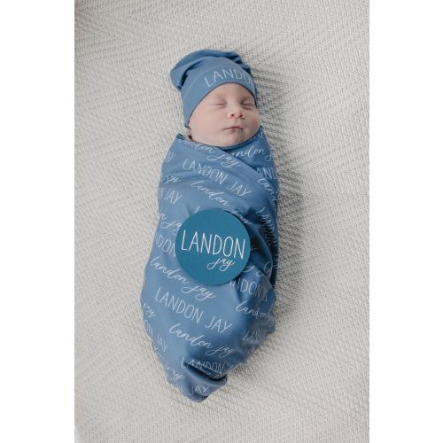 Personalized Swaddle Blanket, Optional Bundle, Newborn Coming Home Outfit Photo Props, Baby Name Announcement Sign, Baby Shower Gift JS12