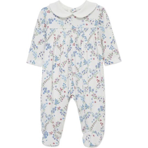 Floral Trellis Pima Cotton Footie