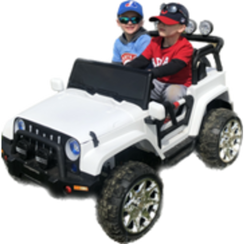 2 Seater 24 Volt 4x4 Electric Ride On Jeep Style Rubber Tires Fully Lo
