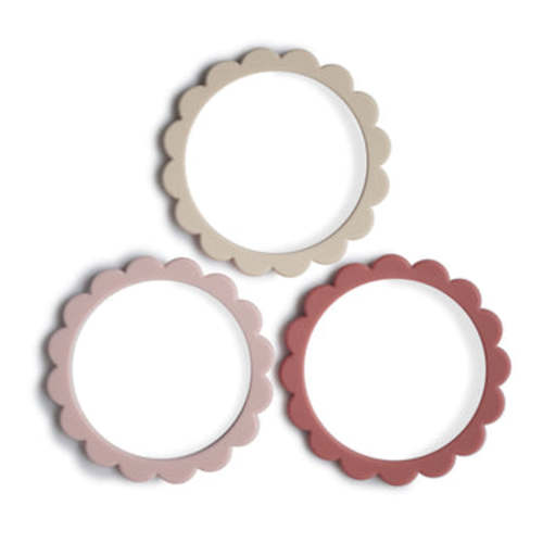 mushie Baby Silicone Flower Teether Bracelet