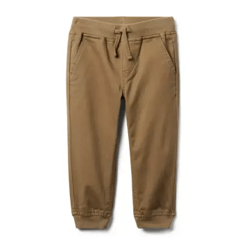 Boy Dark Khaki The Classic Twill Jogger by Janie and Jack