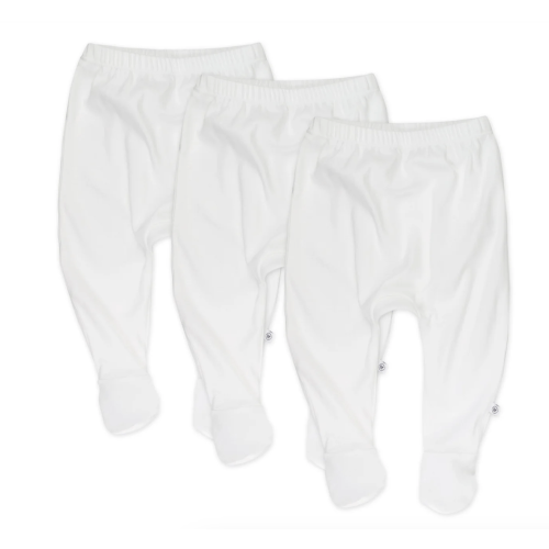 [0-3 mo] 3-Pack Organic Cotton Footed Pants | Honest Baby Clothing