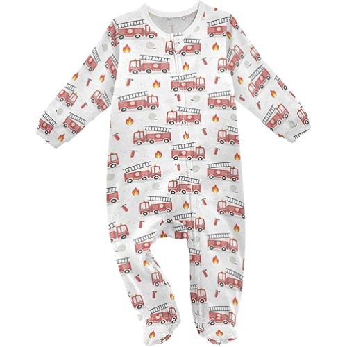 Dussdil Baby One-Piece Footies Newborn Rompers Pajamas Cotton Footed Pjs for Sleep Play Boys Girls