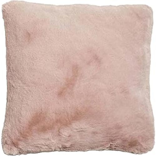 UnHide Squish - Faux Fur Pillow - Extra Soft Throw Pillow - Square Shaped Pillow, Polyester Fill - Machine Washable - Perfect for Living Room, Bedroom, or Guest Room - 20” x 20” - Rosy Baby