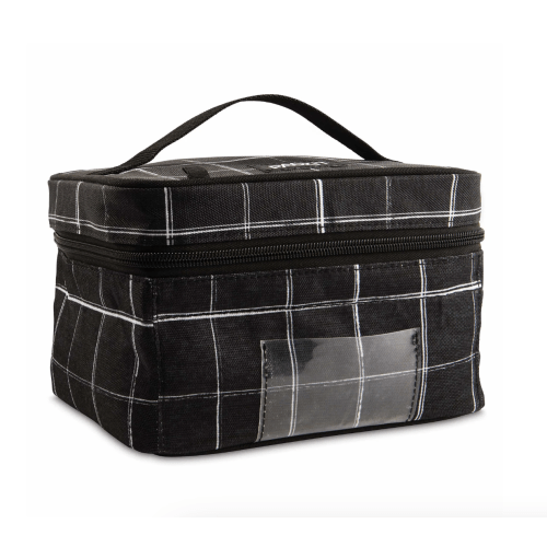 Freezable Baby Bottle Cooler Bag - Black Grid